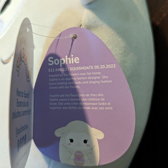 Easter Squishmallows 12” Sophie The Lamb Plush Toy Egg w/Heart 2023 NEW - Picture 5 of 6